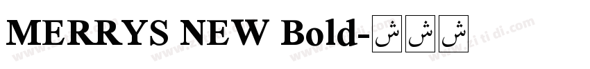 MERRYS NEW Bold字体转换